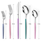 Mirror Silver multicolor Silverware Set (4 Count)