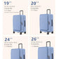 24 Inch Expandable Carry On Luggage with Cup Holder