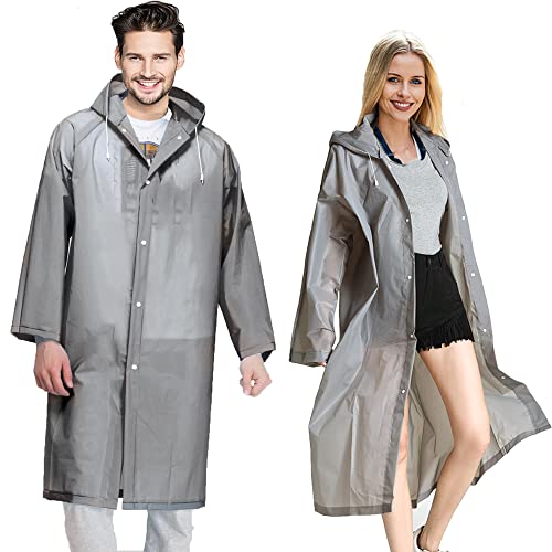 Rain Ponchos for Adults (2 Count)