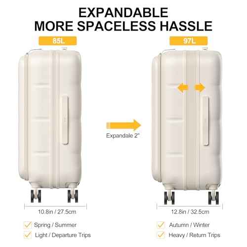 26 Inch Large Expandable Checked Luggage Hard Shell Suitcase