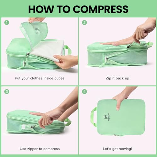 Lightweight Compression Packing Cubes for Suitcases (7 Count)