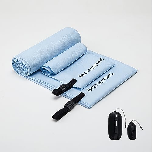 Ultralight Quick Dry Towels in XLarge & Small Sizes with Compact Packable Pocket Microfiber Towel for Backpacking Travel Beach Hiking Swimming Sports & Yoga