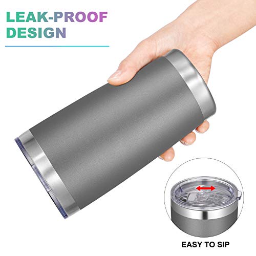 20oz Tumbler with Lid and Straw Stainless Steel Tumbler Cup Bulk Vacuum Insulated Double Wall Travel Coffee Mug Powder Coated Coffee Cup (6 Count)