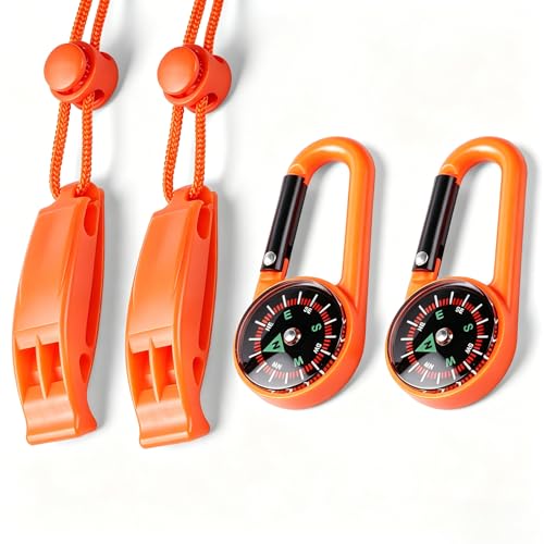 2 Pack Whistle Emergency Safety with Lanyards