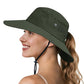 Ponytail Sun Hats for Women UPF 50+ Pure DarkGreen