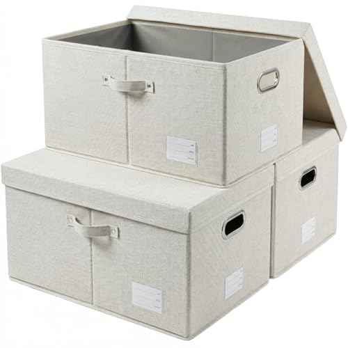 Storage Bins with Lids [3 (3 Count)