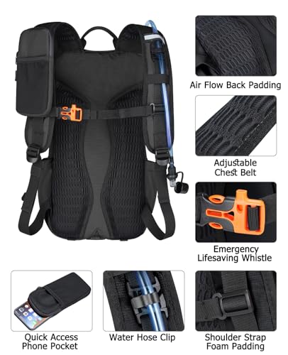 Hydration Hiking Backpack with 3L Water Bladder for Women and Men