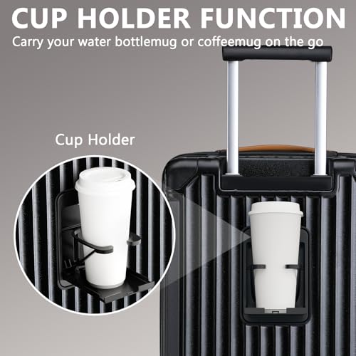 3 Piece Set Hardside Expandable Luggage with USB Charging Port and Cup Holder (3 Count)