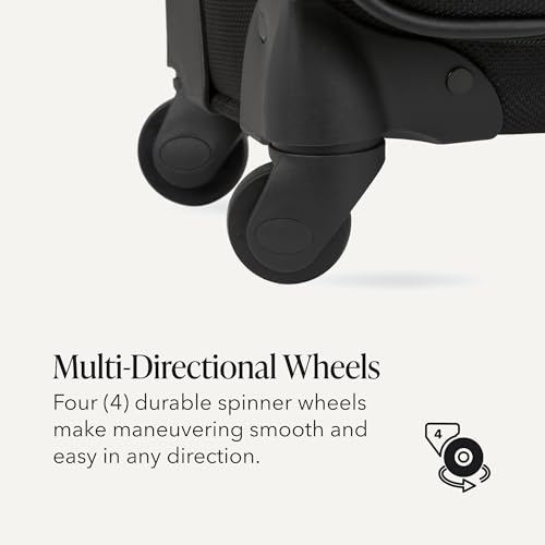 Sion Softside Expandable Spinner Luggage Durable Lightweight Travel Suitcase