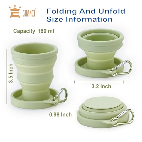 Silicone Collapsible Cup for Traveling (4 Count)