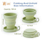 Silicone Collapsible Travel Cup Set 8 Pack Silicone Folding Camping Cup with Lids Foldable Drinking Cup Sets Portable Dishwasher Safe for Outdoor Hiking Travel Sport (8 Count)