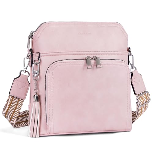 Crossbody Purse for Women Vegan Leather Medium Crossbody Wallet Bag for Travel Women Shoulder Handbags with Tassel