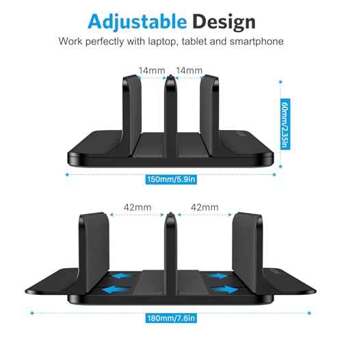Dual Vertical Desk Laptop Stand Holder