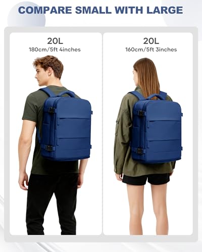 Travel Backpack Carry On for Women Man Gym Backpacks with Laptop Compartment Mochila de Viaje Teacher Personal Item Backpack Airplane Accessories Must Haves Royal Blue Small