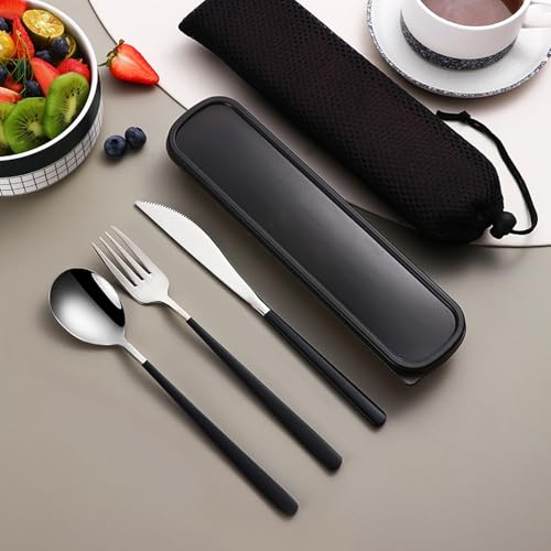 3 Piece Portable Travel Utensils Set with Case 18 (3 Count)