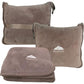 Premium Soft Travel Blanket Pillow 2 in 1 Airplane Flight Taupe
