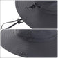 Men's Cowboy Sun Hat Wide Brim Fishing Hiking Camping Gardening Hat UV Protection Outdoor Summer Sun Hat Dark Grey