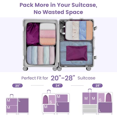 Mesh Compression Packing Cubes for Travel (7 Count)
