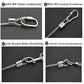 5 Pcs 5mm Wire 24 inch Vinyl Coated Stainless Steel Cable with Loops Short Wire Rope Lanyard Lock Security Chain Link for Outdoor Gates (5 Count)