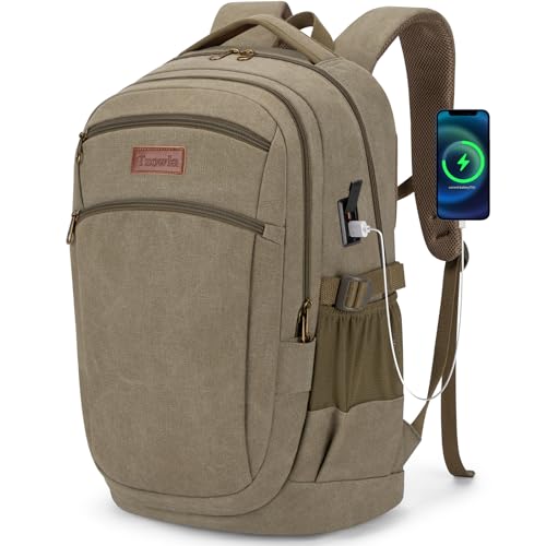 Vintage Canvas Laptop Backpack for Men and Women