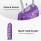 2 TSA Approved Luggage Locks 4 Digit Code Cable Lock Purple Dark (2 Count)