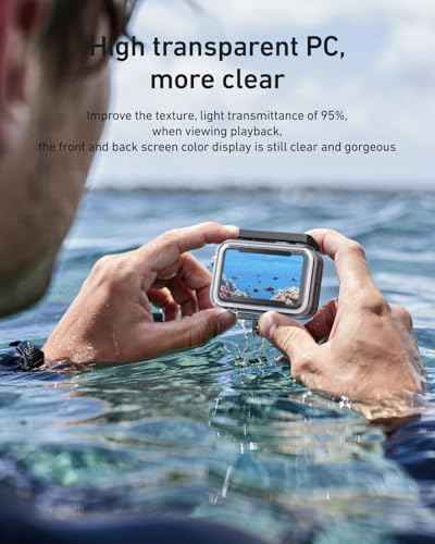 Waterproof Case Combo for Action 6 Underwater Housing Shell Cage + Floating Stick 60M