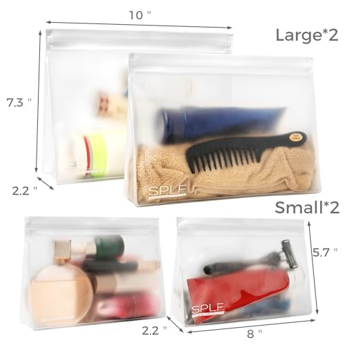 4 Pack Leakproof Clear Toiletry bags (4 Count)