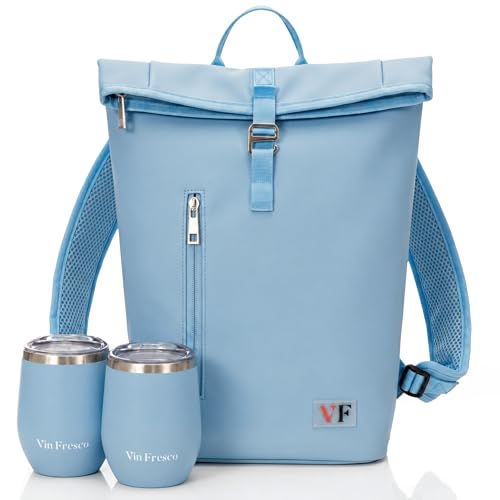 Two Bottle Rolltop Wine Tote Bag