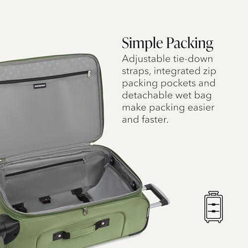 Sion Softside Expandable Spinner Luggage Durable Lightweight Travel Suitcase