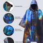 Extra Thick Hooded Rain Poncho Double Layer Waterproof Raincoat Jacket for Men Women Adults