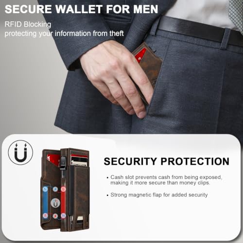 Wallet for Men Wallet with Slim Pop Up Card Holder 9 (13 Count)