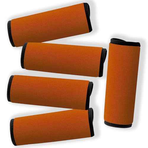 Neoprene Luggage Handle Wraps for Traveling Bright Color Luggage Identifiers (5 Count)