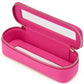 Slim Makeup Brush Bag Travel Clear Toiletry Bag for Women Cute Make Up Bag for Traveling Cosmetic Bag Organizer Waterproof Tansparent Beauty Makeup Case Hot Pink