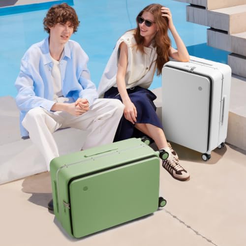 20 Inch Carry On Luggage 22x14x9 Airline Approved PC Hard Shell Suitcase Top Opening Aluminum Frame Travel Suitcases with Wheels