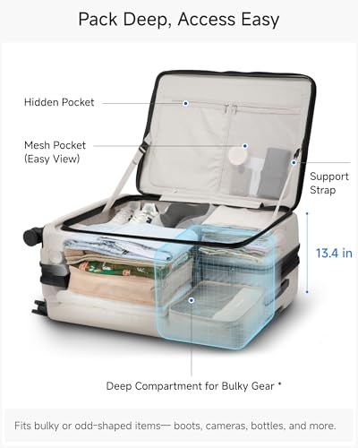 Checked Top Opening Expandable Suitcase Bundle