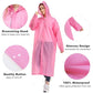 2 Pack Pink Long Sleeve Poncho Raincoats for Adults (2 Count)