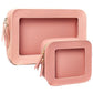 2 Pcs Clear Makup Bag Set