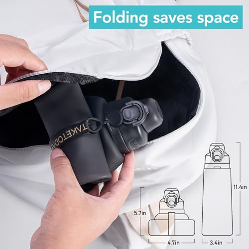 Collapsible Water Bottles with Straw for International Travel