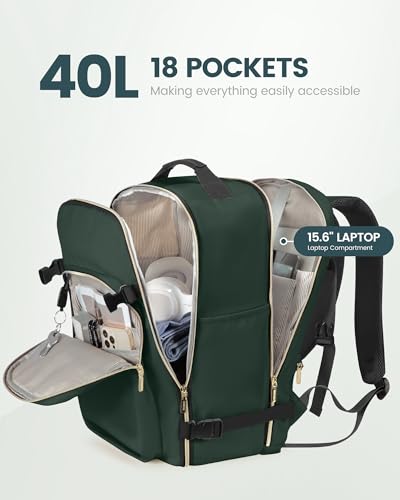 40L Travel Backpack Flight Approved Carry on Backpack