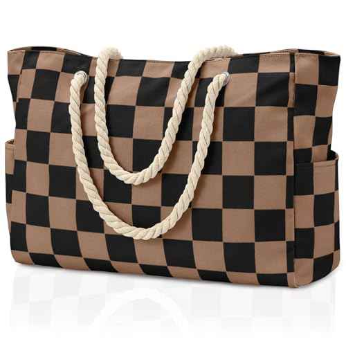 Beach Bag Large Beach Tote Bag for Women Waterproof Sandproof Swim Pool Bag With Zipper