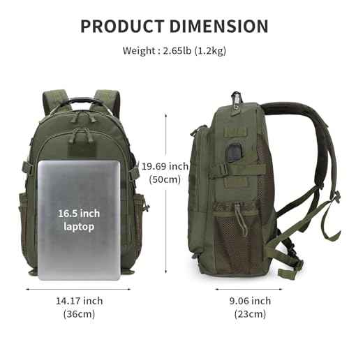 Military Tactical Backpack 40L Large Army 3 Day Pack Molle Bag Backpacks WR Hunting Rucksack