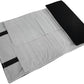 Velvet Travel Jewelry Case Roll Bag Organizer for Necklace Bracelet Earrings Ring (Black) (Black and Grey)