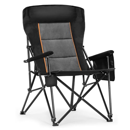 Heavy Duty 550LBS Padded Camping Chairs with Lumbar Support