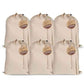 LFH Home Large Premium Cotton Rich Canvas Laundry Bag with Drawstring and Handles Heavy Duty (6 Count)