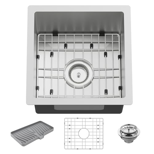 15x15In Stainless Steel Kitchen And Bar Sink