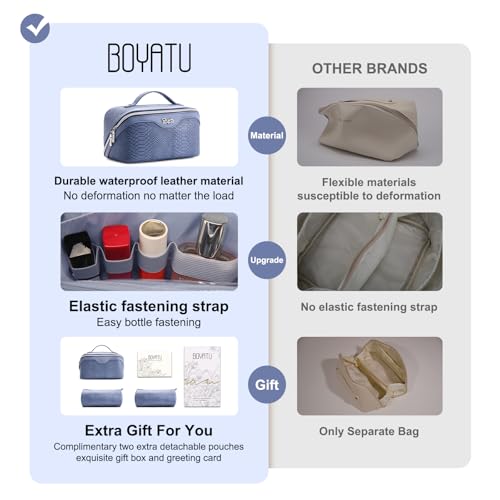 Travel Makeup Bags for Women (3 Count)