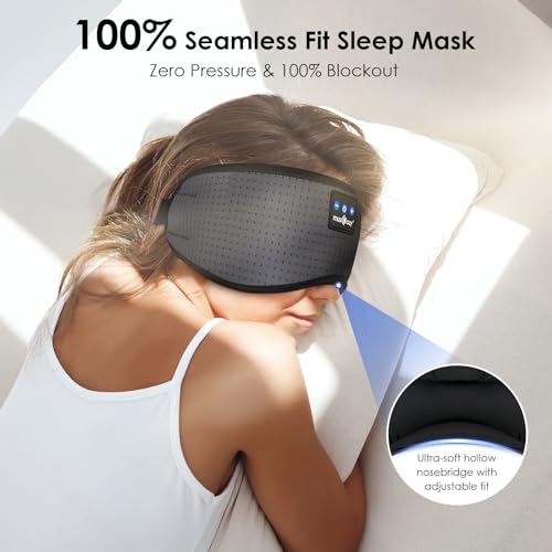 Sleep Headphones Bluetooth 5.4 Sleep Mask with HD Sound