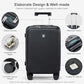 Grace Carry On Luggage with Wheels Airline Approved Hard Shell Suitcases with Front Pocket