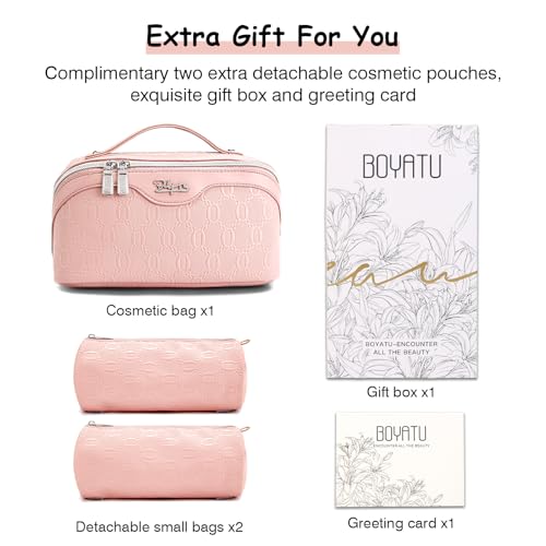Travel Makeup Bag Cosmetic Bags for Women (3 Count)