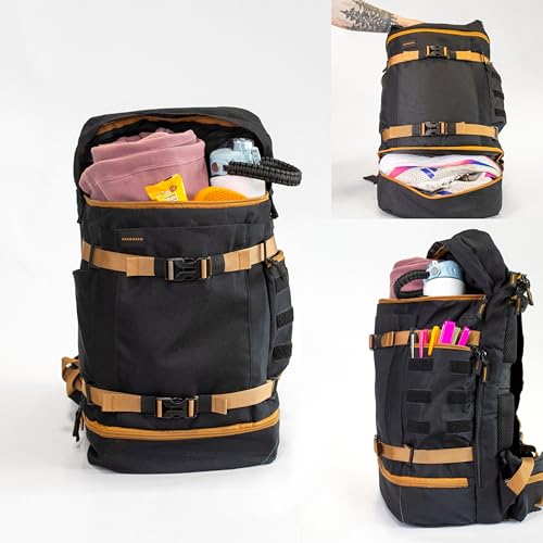 DAE Pack – All-in-One, Airline Approved Carry-On Backpack. Multi-Use Daypack with Pockets for Hydration Reservoir and Laptop, for School, Work, Travel, Hiking & Commuting. Includes Rain Cover